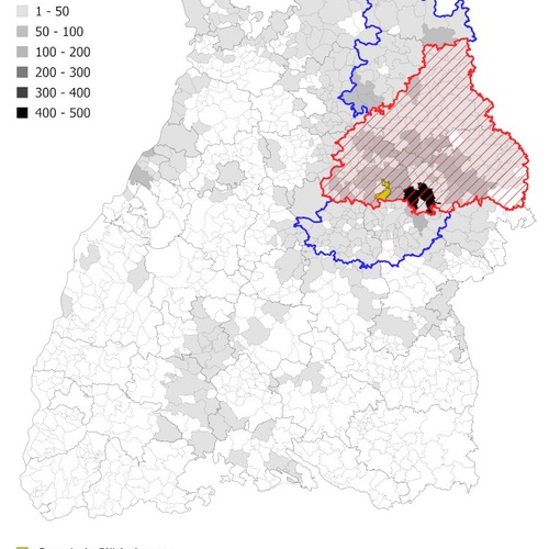 Plüderhausen,Waschbär, Forschung,Grafik, Jagdstrecken,Verteilung, Baden-Württemberg