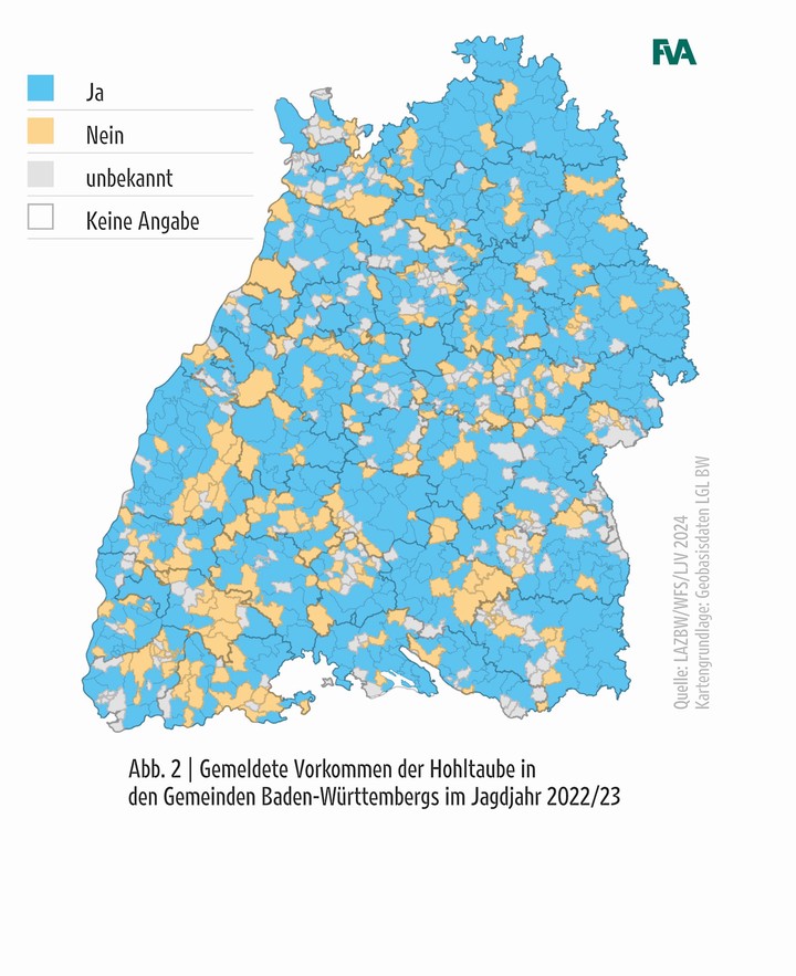 Hohltaube,Vorkommen,Baden-Württemberg